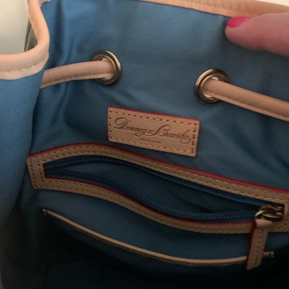 NWT Dooney & Bourke black patent leather bucket drawstring bag. - Picture 6 of 7